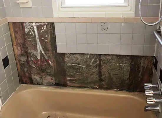 Replacing tiles in shower tub area